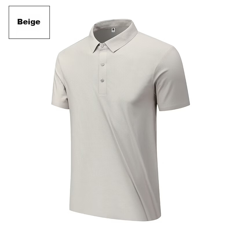 Jeanswest Men's Short Sleeve Polo Shirt Summer Thin Ice Silk Breathable Quick-Dry Casual Business Commuter Top 13