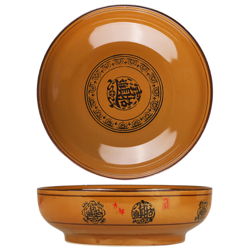 JIWUSENLIN Ceramic Bowl Large Serving Bowl for Sauerkraut Fish, Boiled Fish, And Home-Style Blood Stew, Restaurant-Style Bowl, 12 Inches
