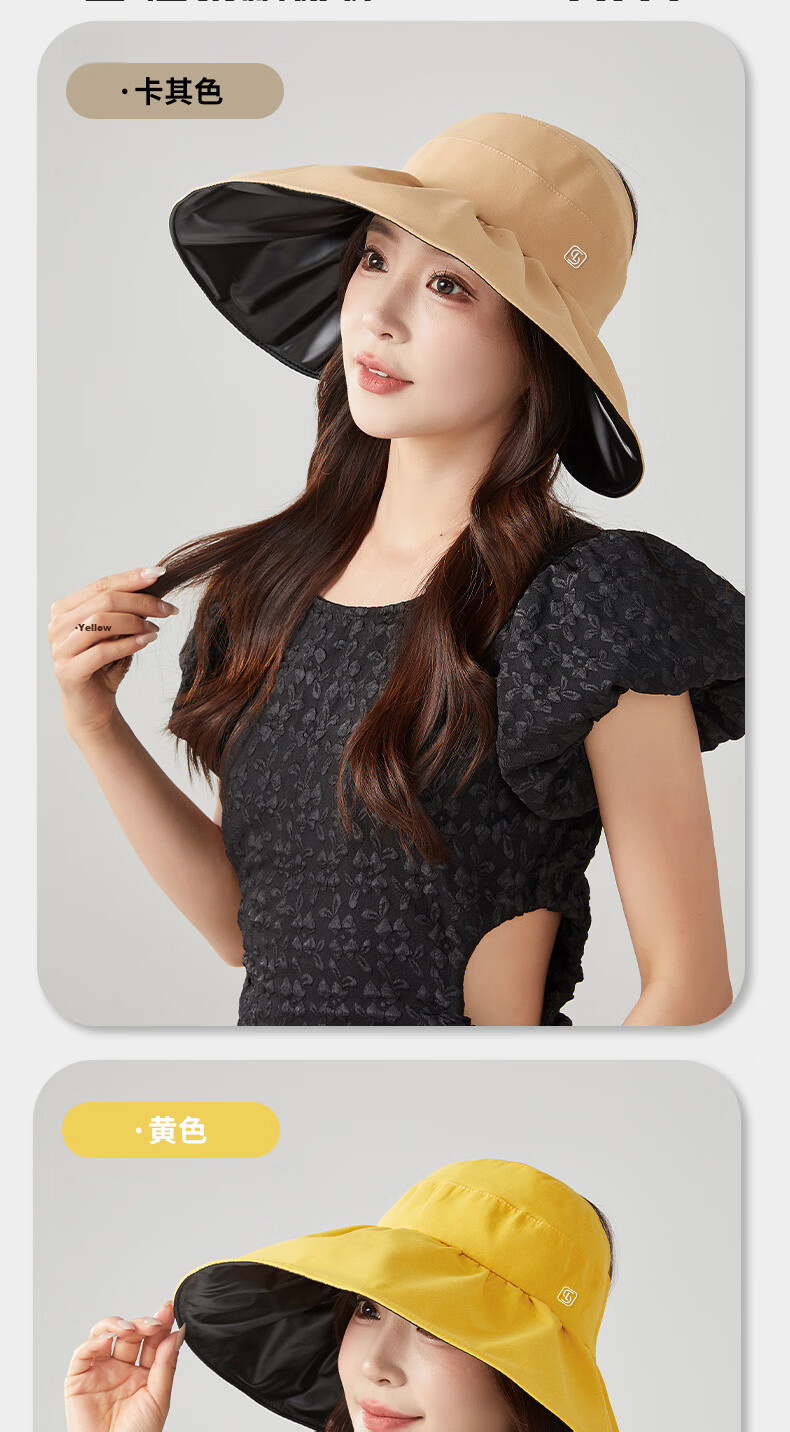 Langsha Women's Sun Protection Hat UV Protection Wide Brim Face Shield Lightweight Breathable Bucket Hat 10