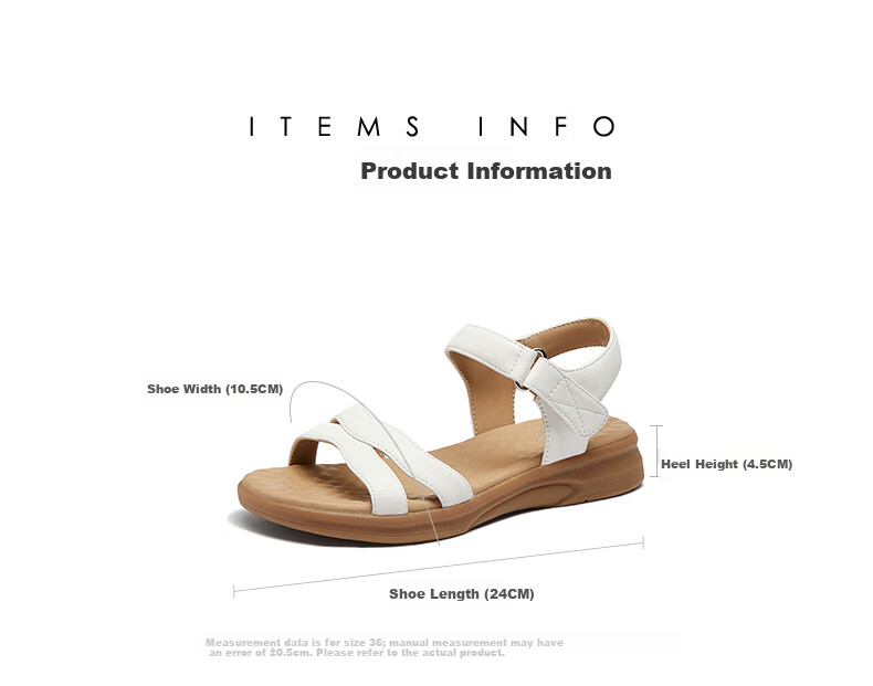CAMEL Women's Sandals Relaxed Breathable Versatile Beach Casual Shoes L26M504059 Beige Size 37 13