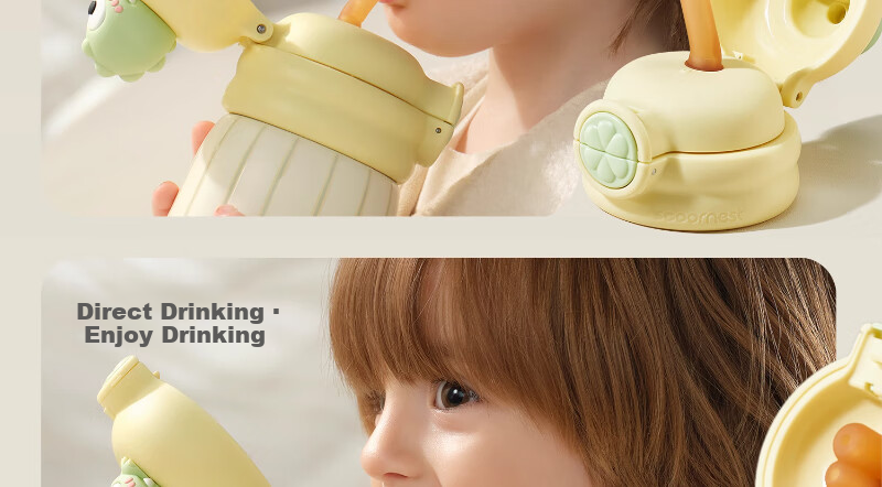 Scoornest Kids Insulated Water Bottle Straw Cup Portable School Water Flask for Boys and Girls 7