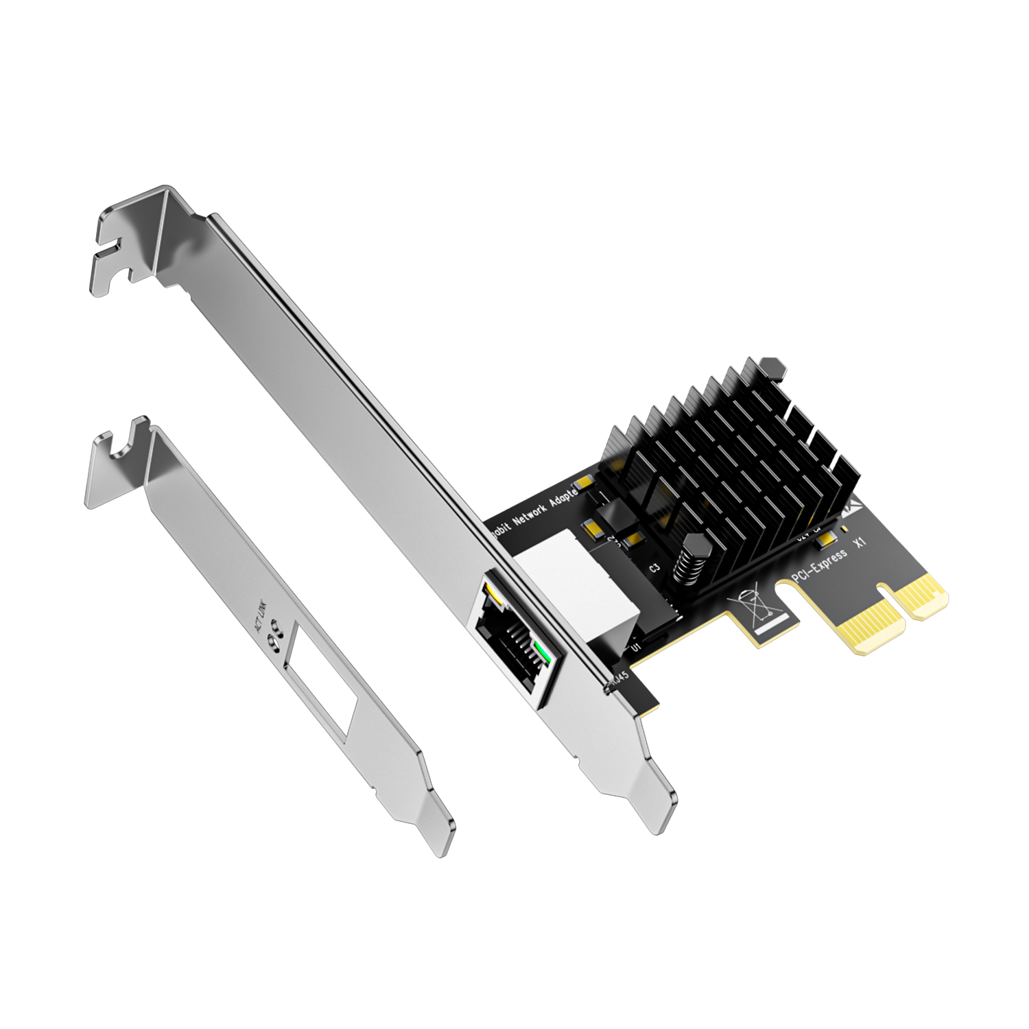 BIAZE PCI-E to Gigabit Ethernet Adapter, Desktop Internal Wired Network Card, Auto-Adaptive Ethernet Card, Gigabit Network Port Expansion Card, Computer Motherboard RJ45 Interface