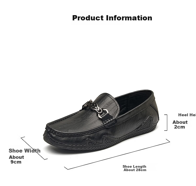 HLA Heilan Home Men's Leather Loafers Slip-On Business Casual Shoes 4