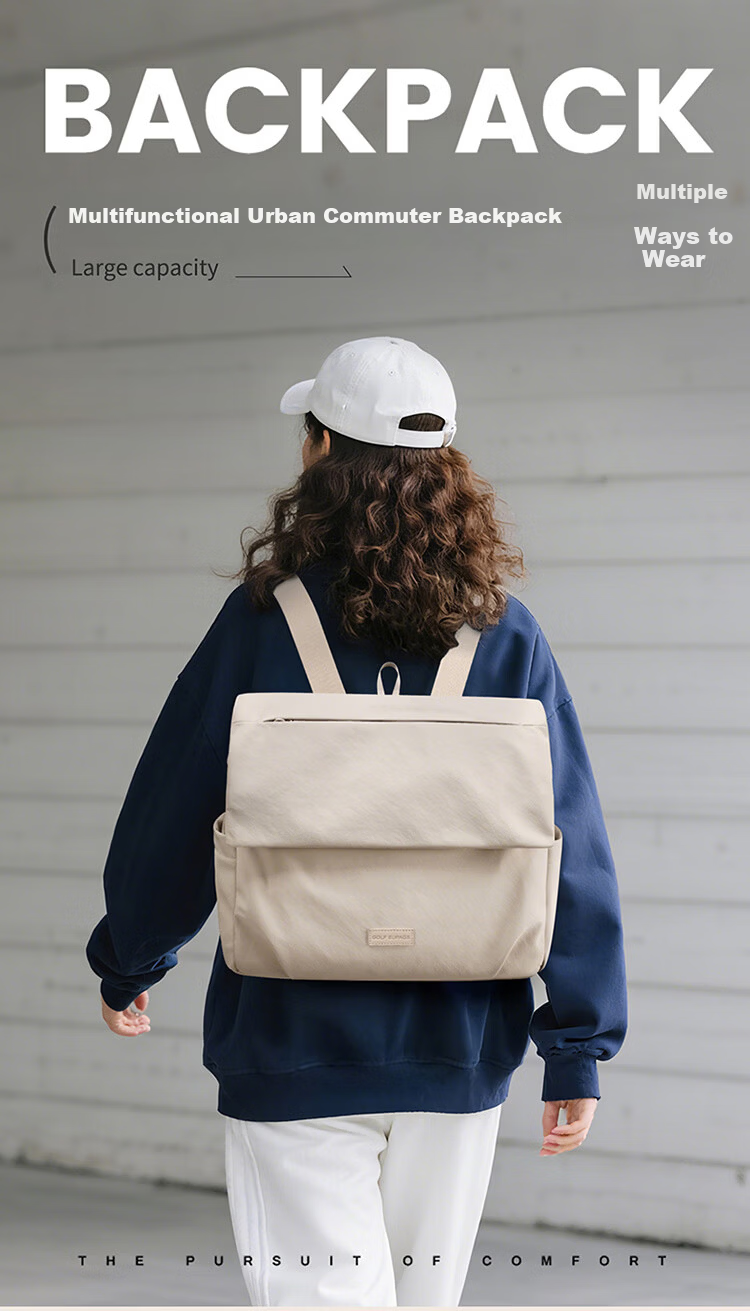 GOLF Casual Women's Backpack 14/16 Inch Laptop Bag Lightweight Shoulder Tote Travel Dual-Use School Bag 2