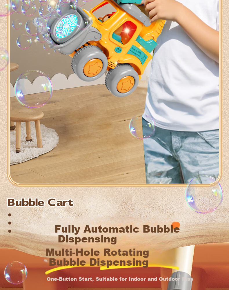 Dimanqi Children's Excavator Bubble Blower Walker Baby Push Toy Birthday Gift for Children's Day 5