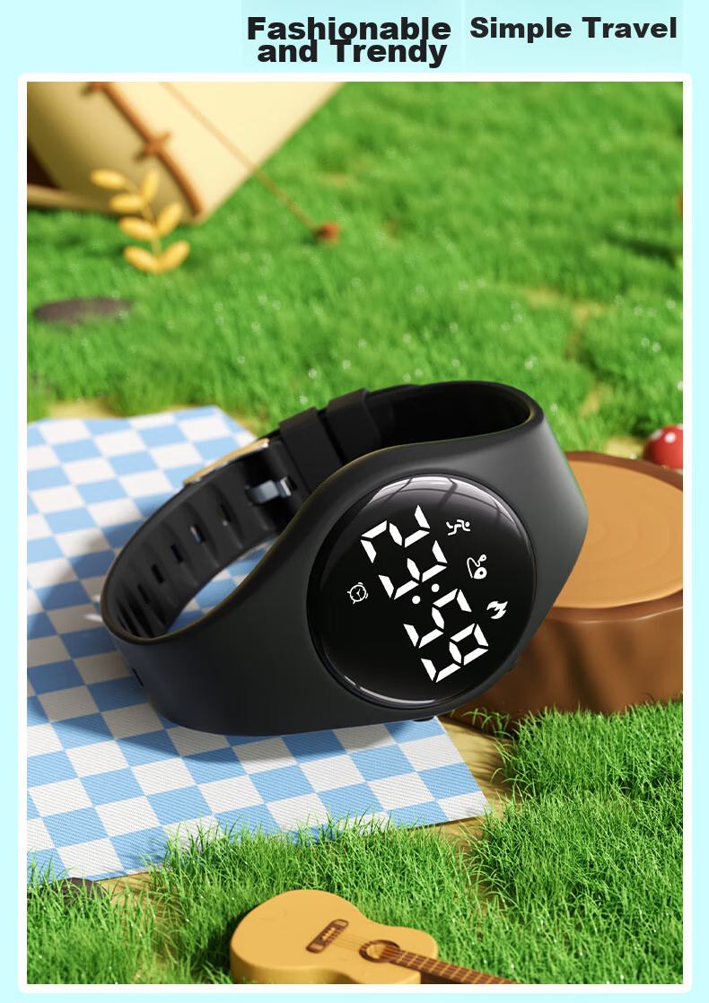 Koshi Silent Vibration Alarm Clock Student Watch Swimming Waterproof Junior High School Boys Kids Electronic Exam Watch 13
