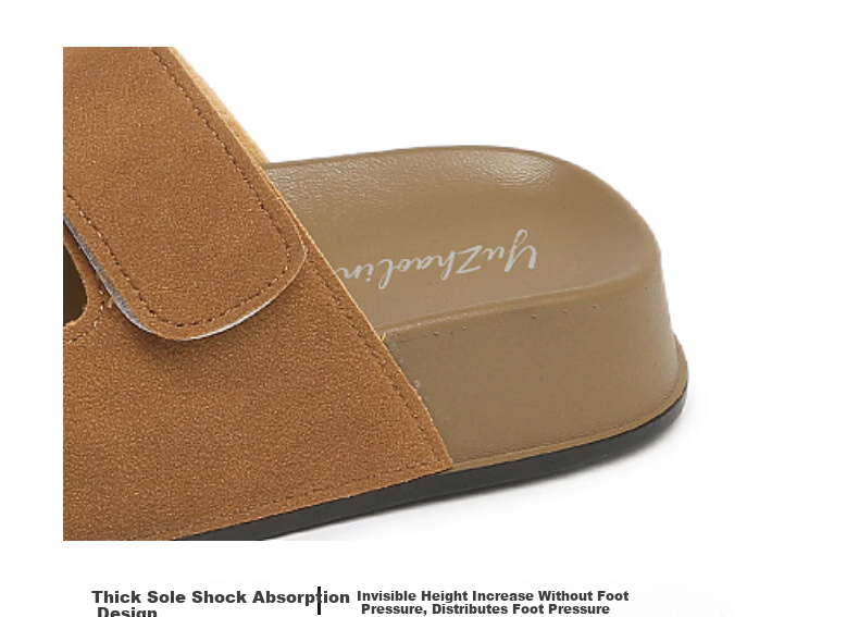 YUZHAOLIN Women's Birkenstock Style Summer Fashion Fairy Casual Thick Sole Slide Sandals 6