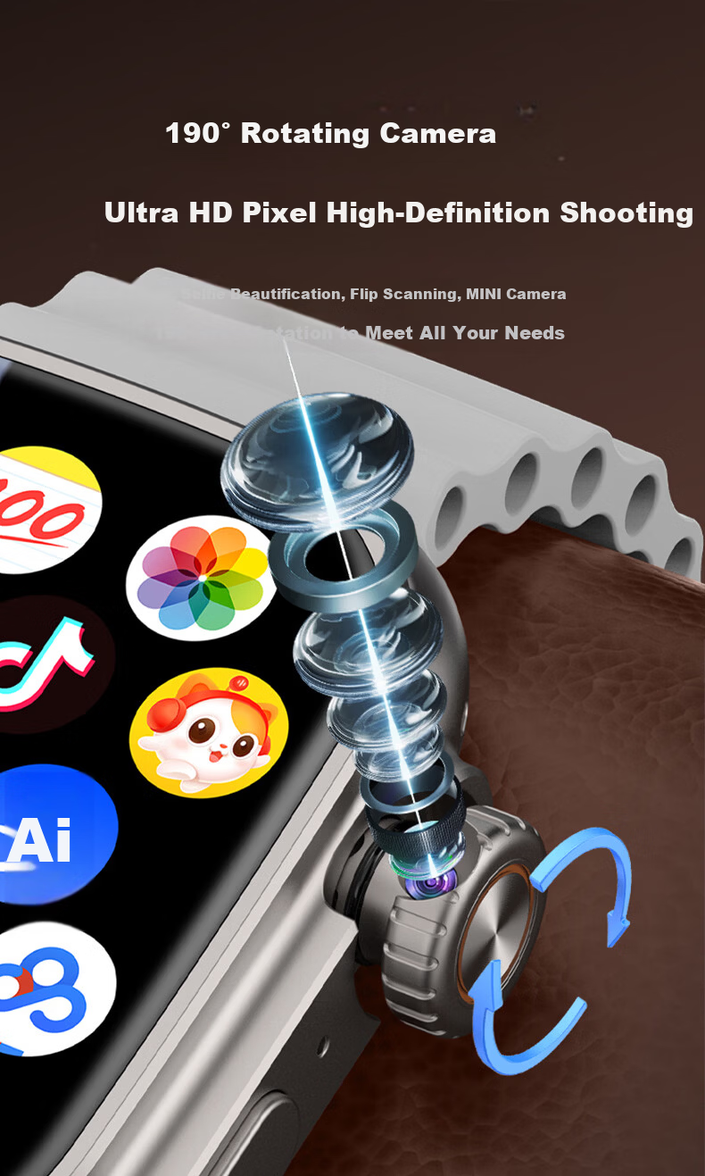 HAOXUEXI Huaqiangbei Smartwatch Multifunctional 5G Full Network Adult and Kids Eye Protection Phone Watch for Primary and Middle School Students 3