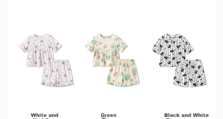 Balabala Baby Summer Pajama Set Air-Conditioned Clothing Anti-Cold Children's Homewear Lightweight Cool Comfortable 17