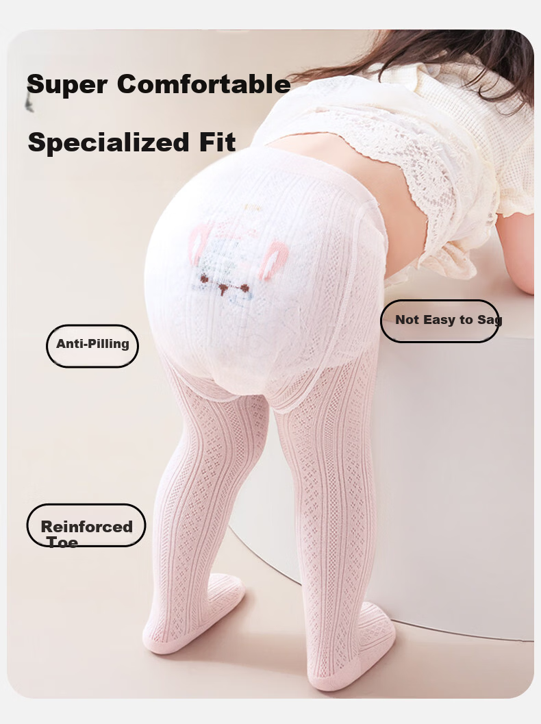 Langsha Baby Tights Breathable Mesh Summer Anti-Slip Thin Mosquito-Repellent Pantyhose 3