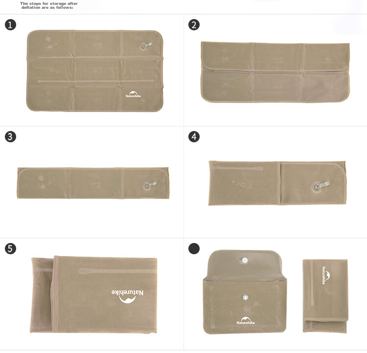 Naturehike Square Inflatable Pillow Light Sand Color 5