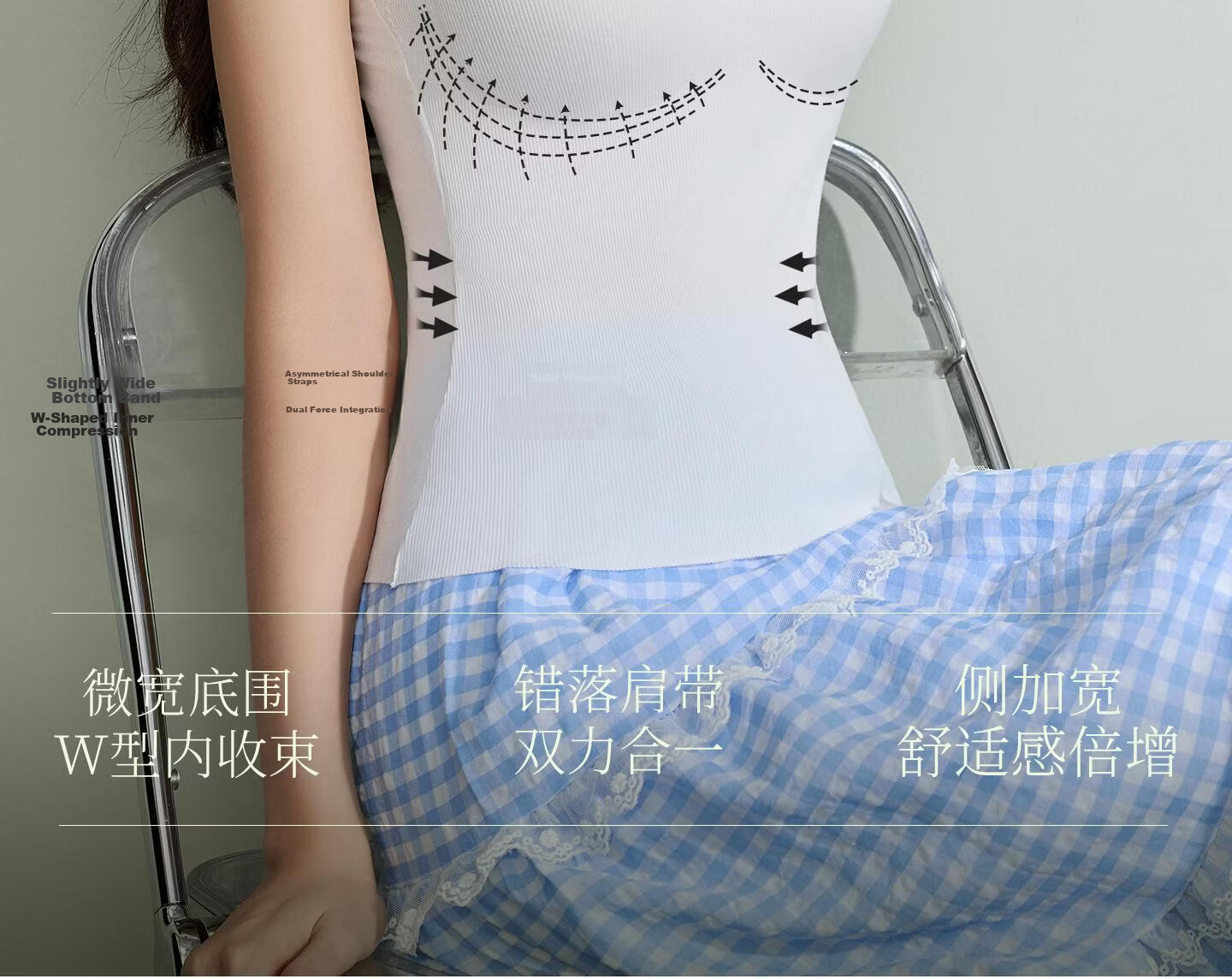 Miiow [Liu Yifei Same Style] Women's Lace Thin Camisole with Chest Pad Sleeveless Tank Top Innerwear 9