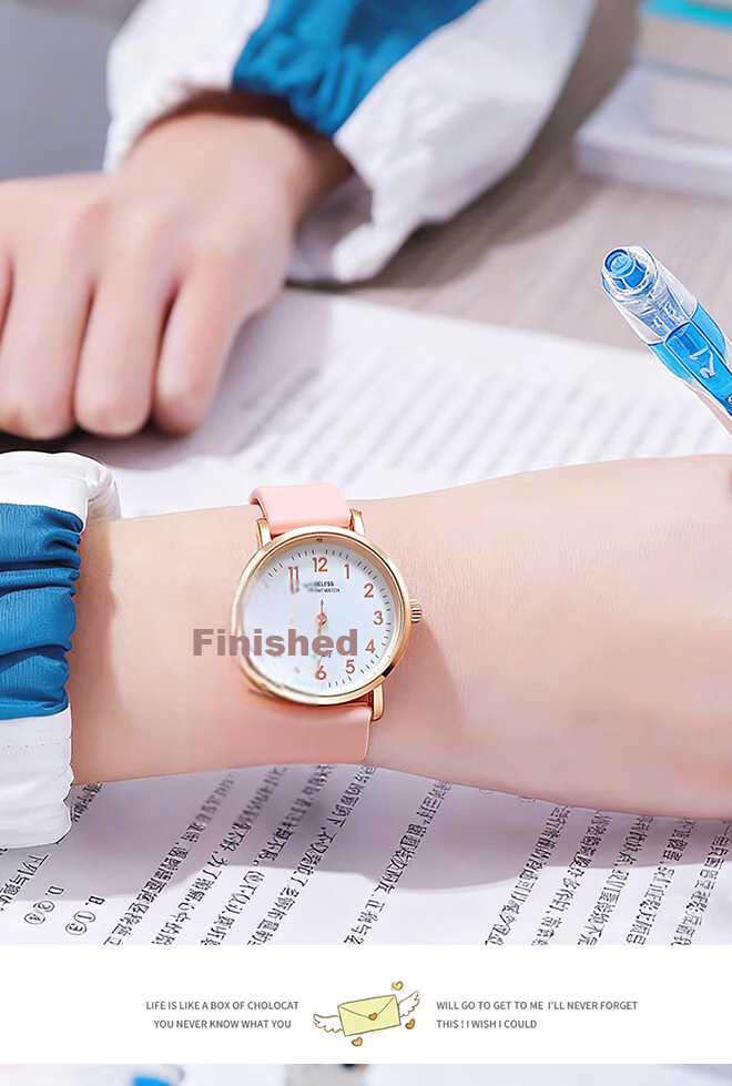 Light Shadow Moment Exam Watch for Women Students High School Children Luminous Mechanical Quartz Silent Time-Only Watch for Men 11