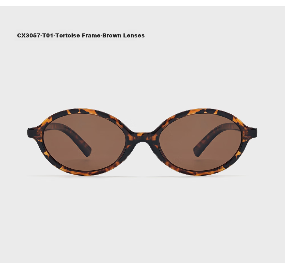 CAXMAN Celebrity Style Retro Oval Small Frame Nerd Style Sunglasses for Men and Women Suitable for Square and Round Faces 19