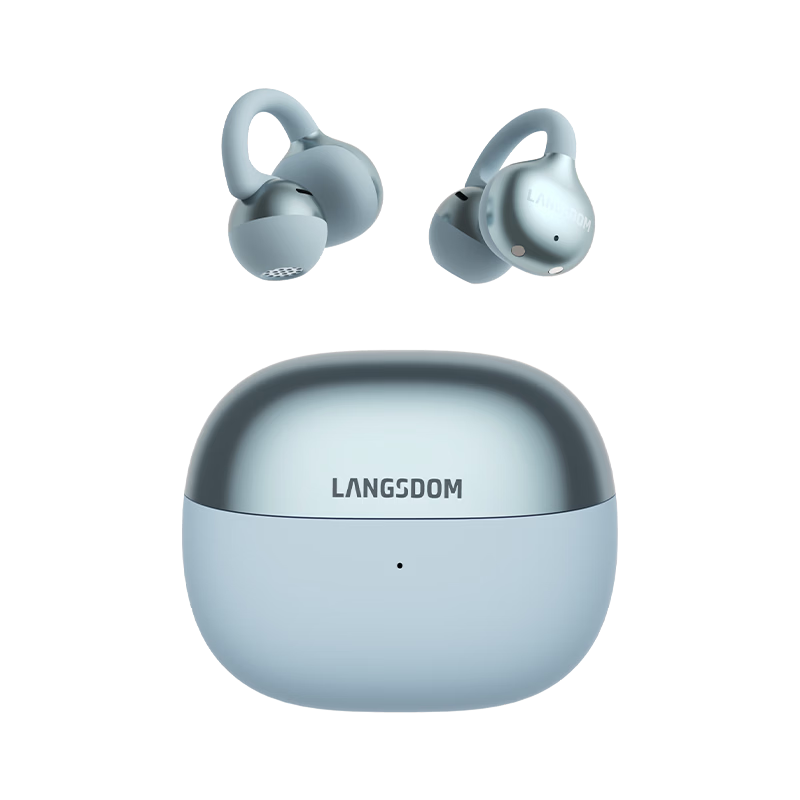 Lanshidun Bluetooth Headphones, Clip-On Air-Bone Conduction Concept, Wireless Open-Style Non-In Sports Running Ear-Hook Style, Online Translation AI Headphones, Suitable for Apple Huawei TS32