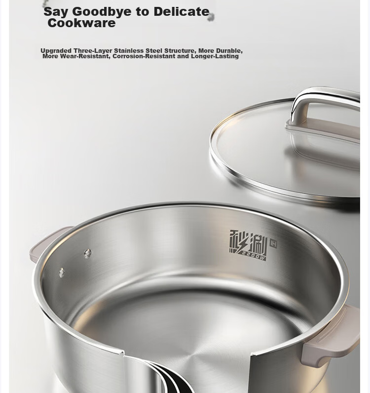 Joyoung 6L Household Detachable Multi-Functional Electric Hot Pot Stainless Steel IH Electric Cooker HG60-GN12 4