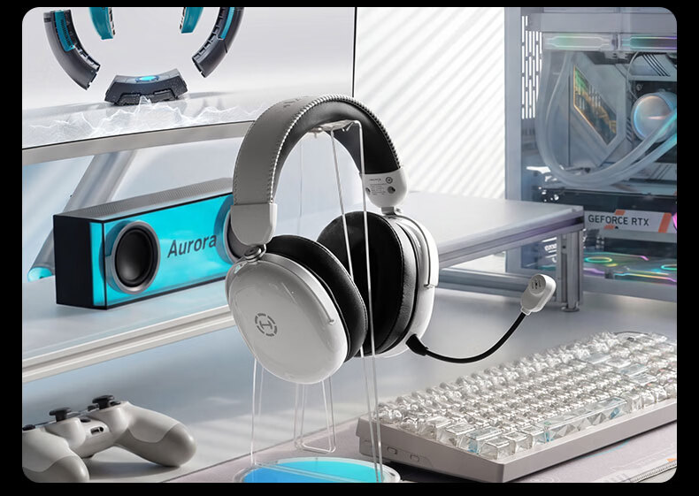 EDIFIER HECATE G3 MAX Wireless 2.4G Wired Bluetooth Quad-Mode THX Spatial Sound Over-Ear Wireless Gaming Headset White 46