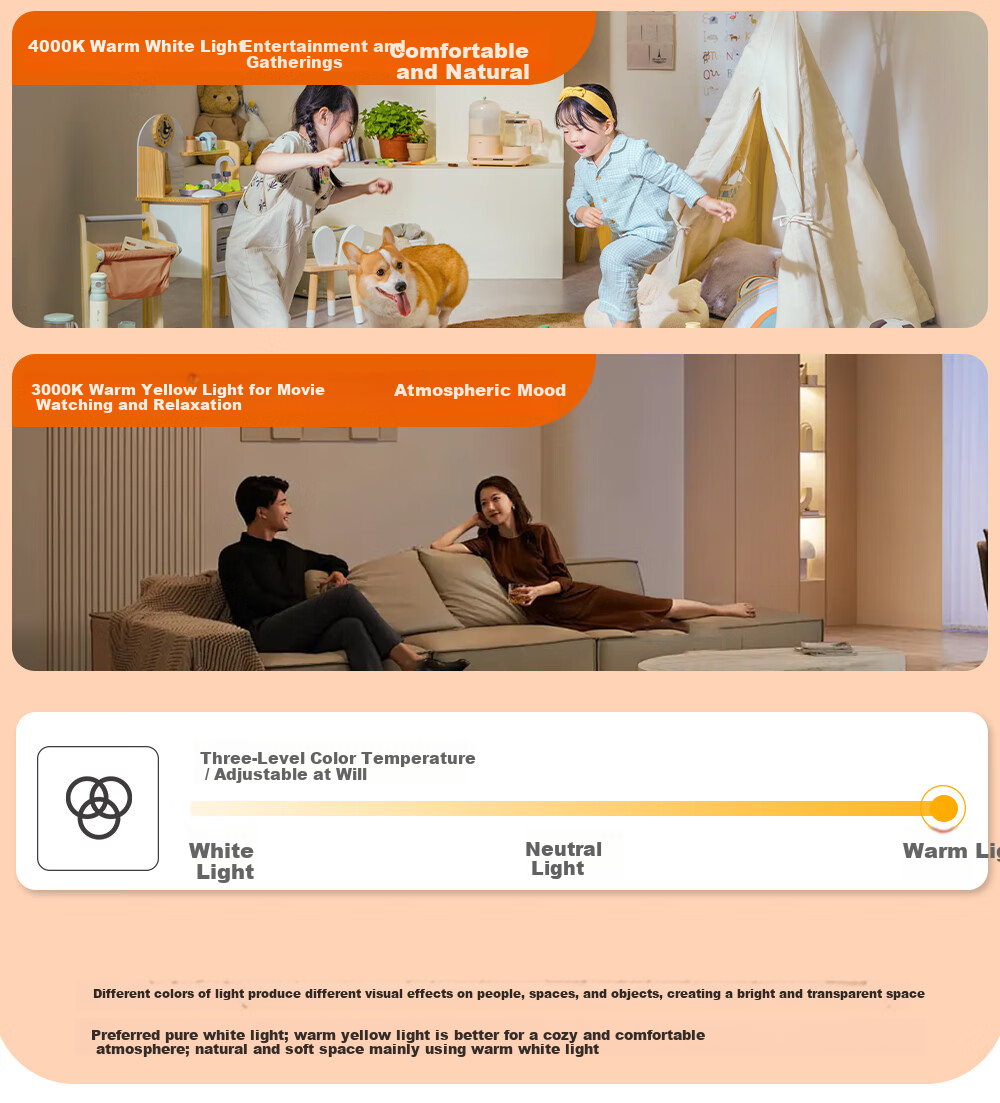 Kuka LED Ceiling Light Eye Protection Integrated Quick Install Living Room Bedroom Lamp 48cm Square Three Colors [Installation Included] 17