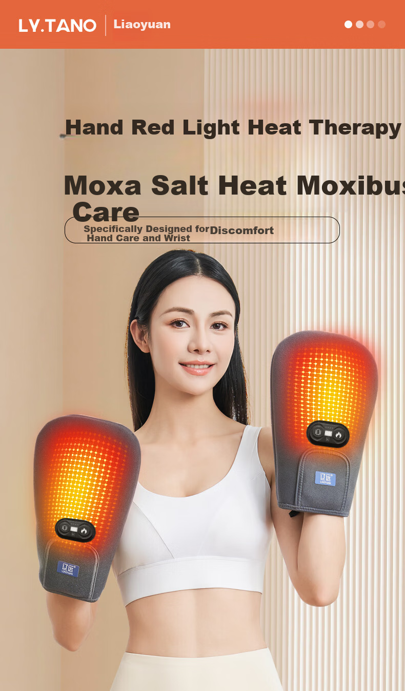 Liaoyuan [Hongguang Phototherapy] Rechargeable Heated Gloves Hand Warmer Rheumatoid Arthritis Hand Massager Wrist Finger Joint Tendon Sheath Palm Heat Pack Practical Gift 1