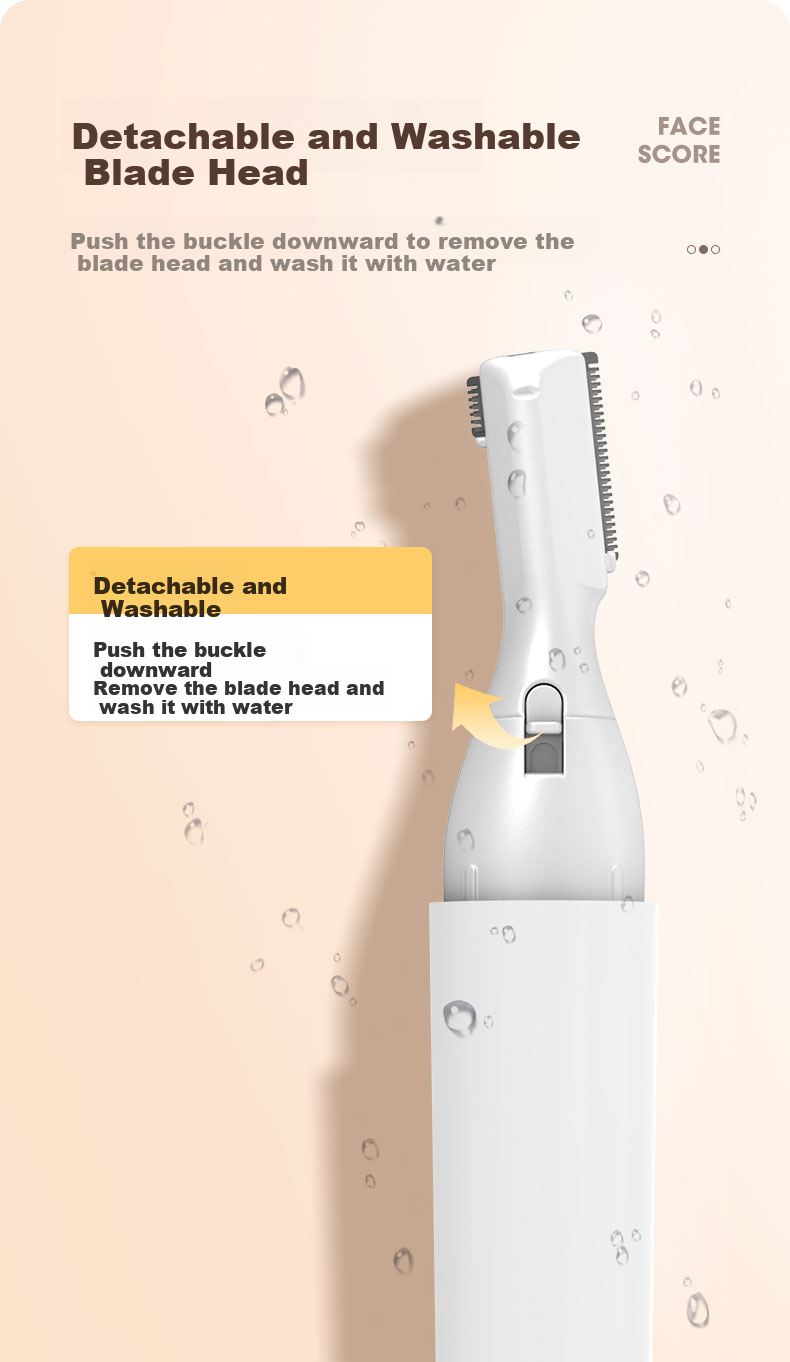 TOUCHBeauty Dual-Head Electric Eyebrow Trimmer Safe Eyebrow Shaver for Men and Women 12