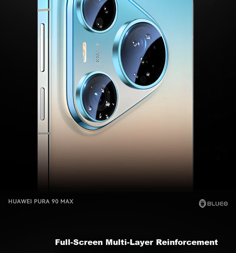 BLUEO AR Ultra-Clear Huawei Pura90pro Lens Protector Pura90pro Rear Camera Lens Film High-Transparency Shockproof Scratch-Resistant Protective Film Graphite Color 5