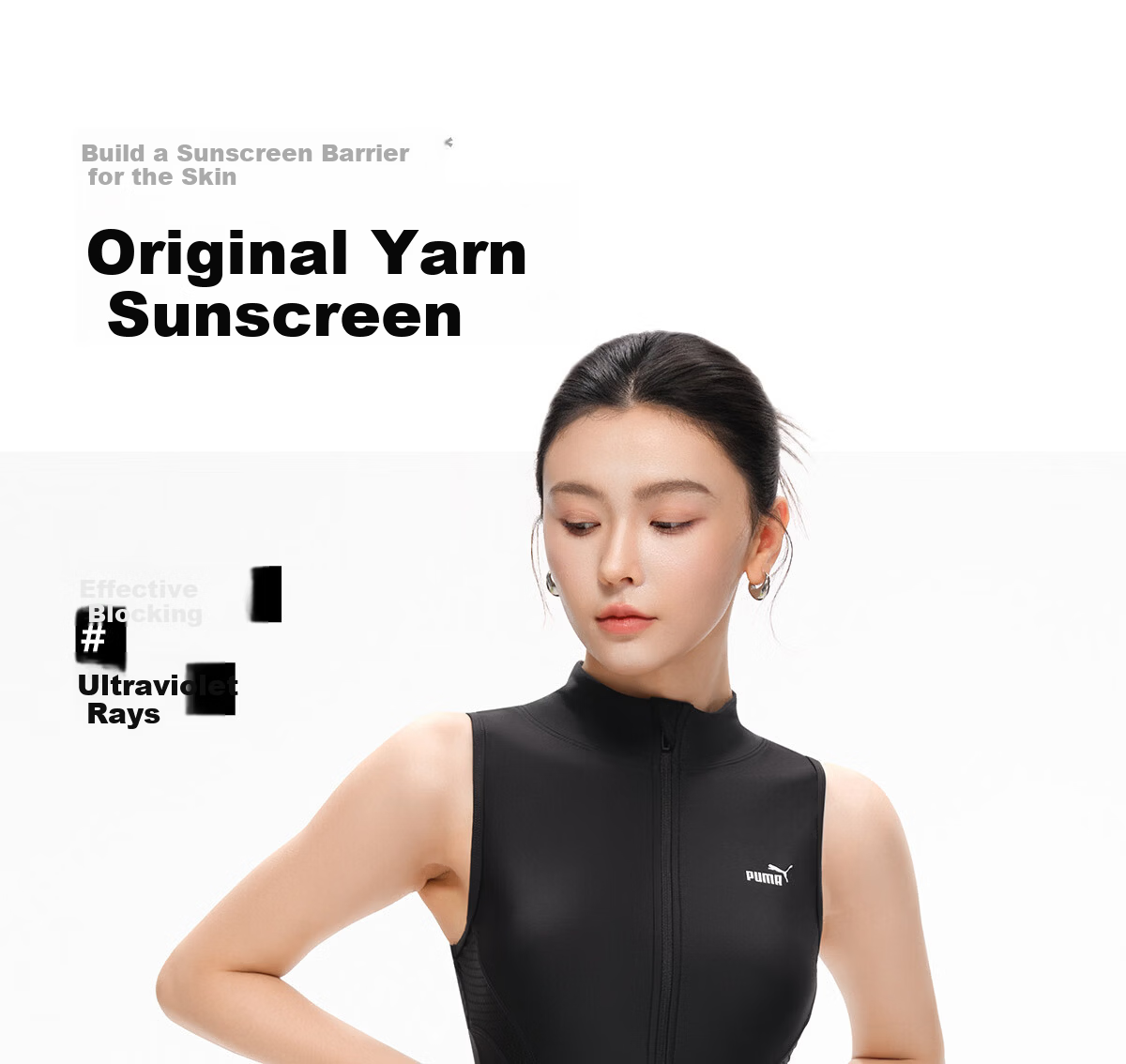 PUMA Women's One-Piece Swimsuit High Neck Sun Protection Mesh Back Slim Fit Swimwear Beach Spa 6