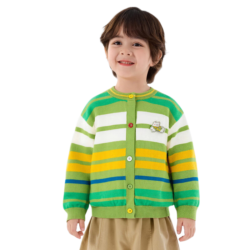Dudu Kids Knitted Cardigan Spring Baby Sweater Casual Girls Long Sleeve Top Boys Jacket Spring Pink 100cm
