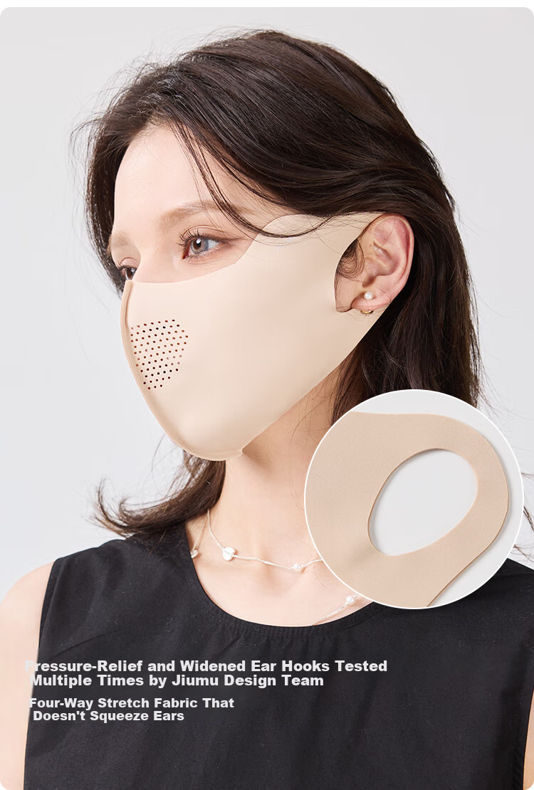 JIUMU Ice Silk Sun Protection Mask for Men and Women Summer UV Protection Cycling 3D Eye and Full Face Shield 9