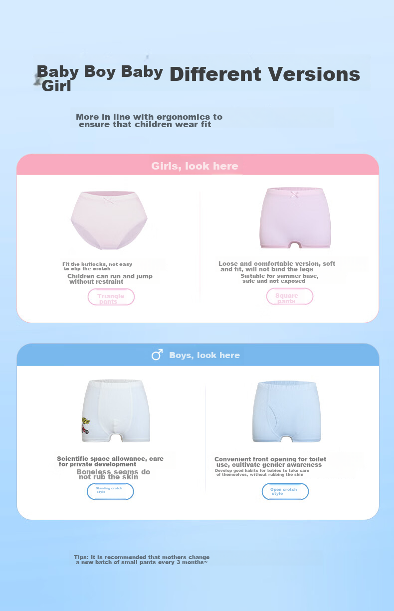Aimer Kids Girls' Mid-Rise Triangle Briefs, 3-Pack, 3A Antibacterial Underwear AK122B672 White-Pink 140 17