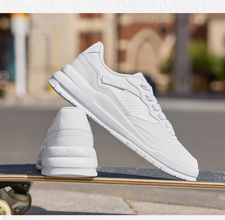 361° Yuhang Casual Men's Shoes Summer Breathable White Thick-Soled Versatile Sports Sneakers Board Shoes Men 672616620-1 32