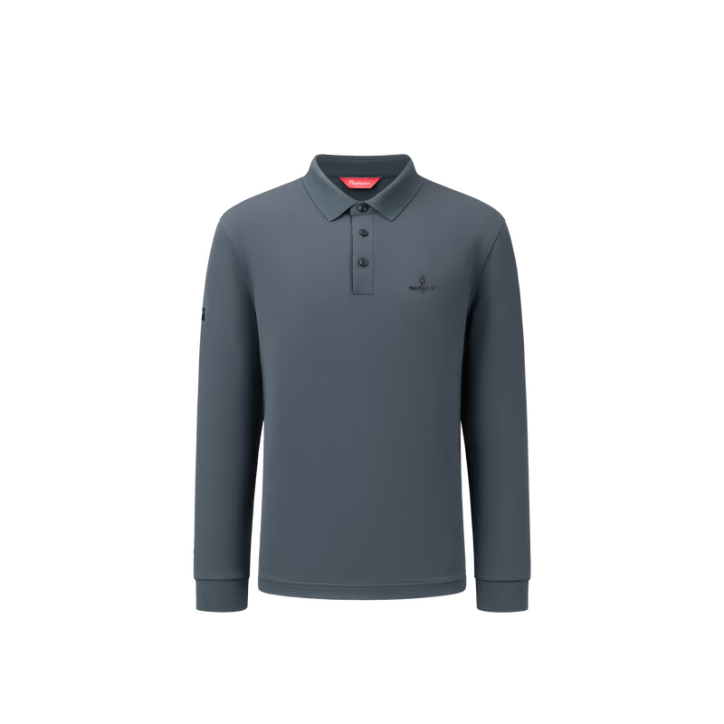 Biyinlefen [Dry Pique] Spring and Autumn Men's Versatile Skin-friendly Stretch Soft Textured Long Sleeve Polo Shirt