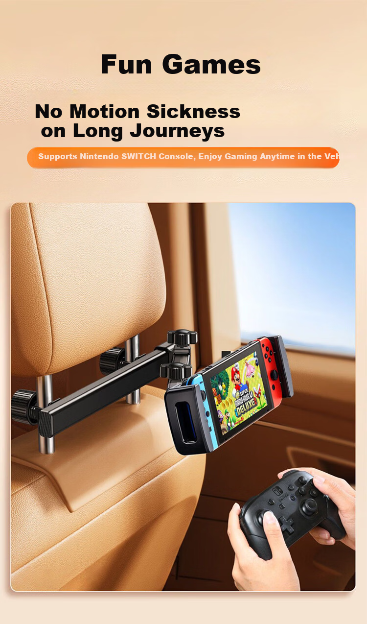Beifute Car Tablet Holder Rear Seat iPad Car Back Seat Telescopic Phone Mount Multifunctional In-Car Use 9