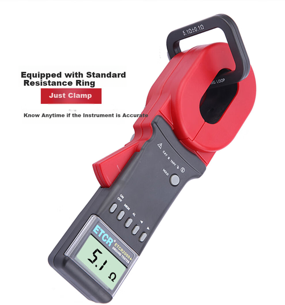Irte ETCR2000C+ Multifunction Clamp Ground Resistance Tester 65×32mm Range 1200Ω/30A 6