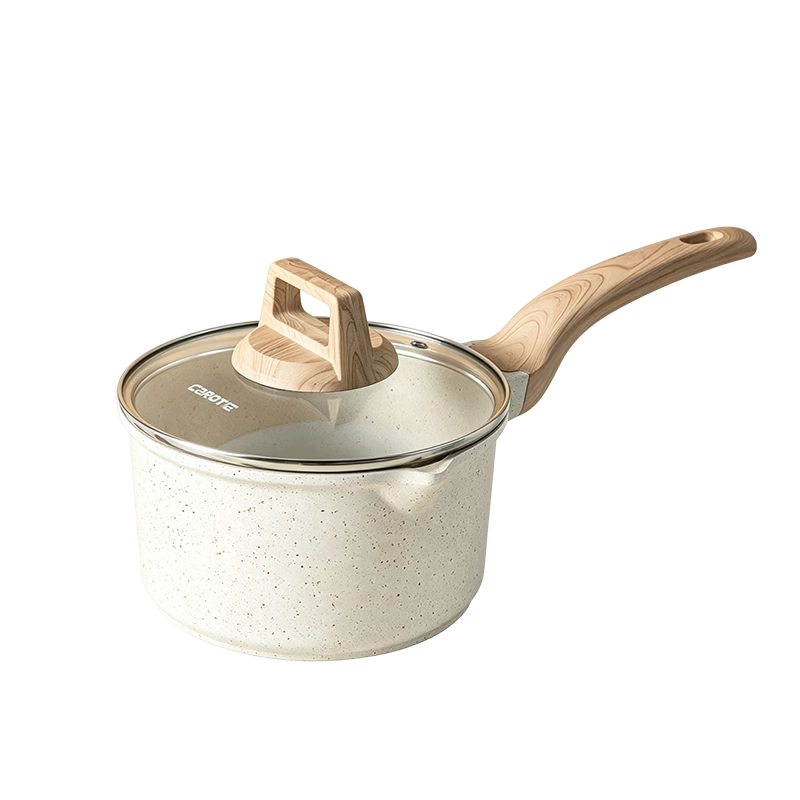 Carrot Titanium Non-Stick Milk Pot Multi-Functional Small Saucepan Baby Food Cooking Pot Instant Noodle Soup Pot