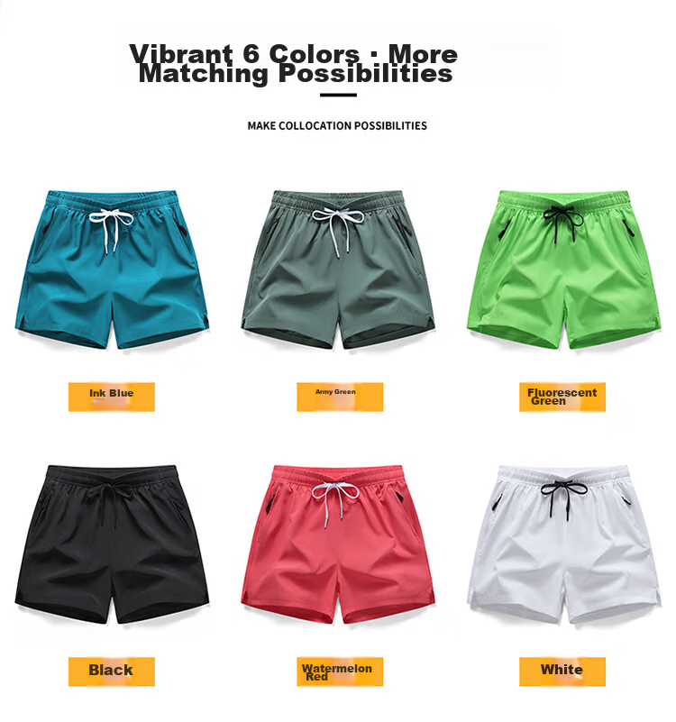 GLM Men's Summer Thin Outerwear Shorts Five-Point Quick-Dry Sports Casual Beach Shorts 8
