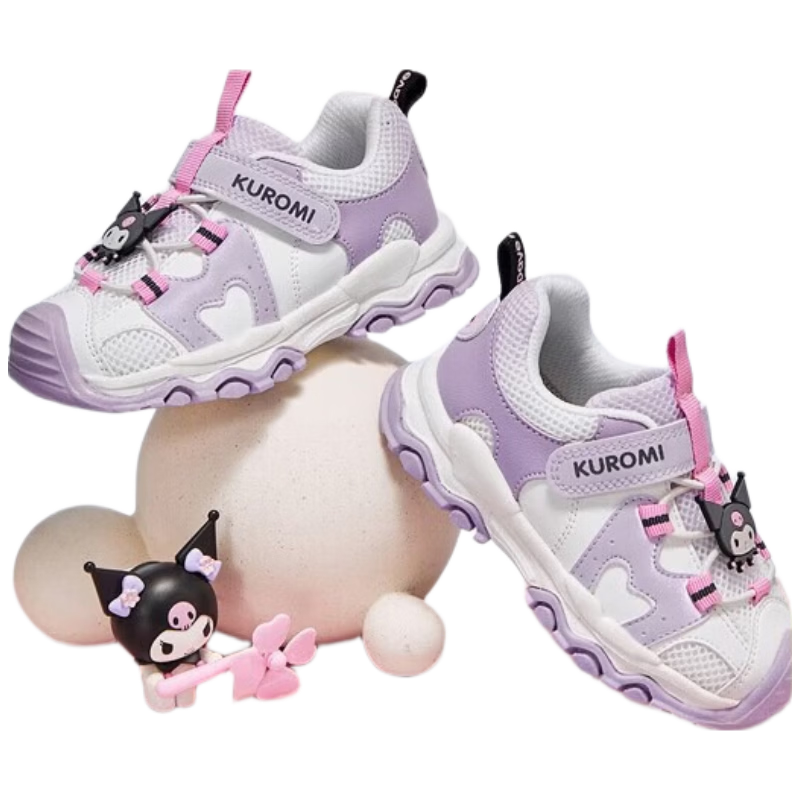 DAVE & BELLA Kuromi Collaboration Children's Sandals, Mesh Upper, Summer Girls' Sneakers, Water Shoes