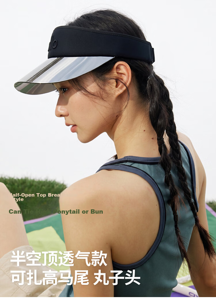 MMOPTOP American Style Open-Top Sun Hat Women Summer UV Protection Tennis Cap Outdoor Sports Running Sun Hat Men 9