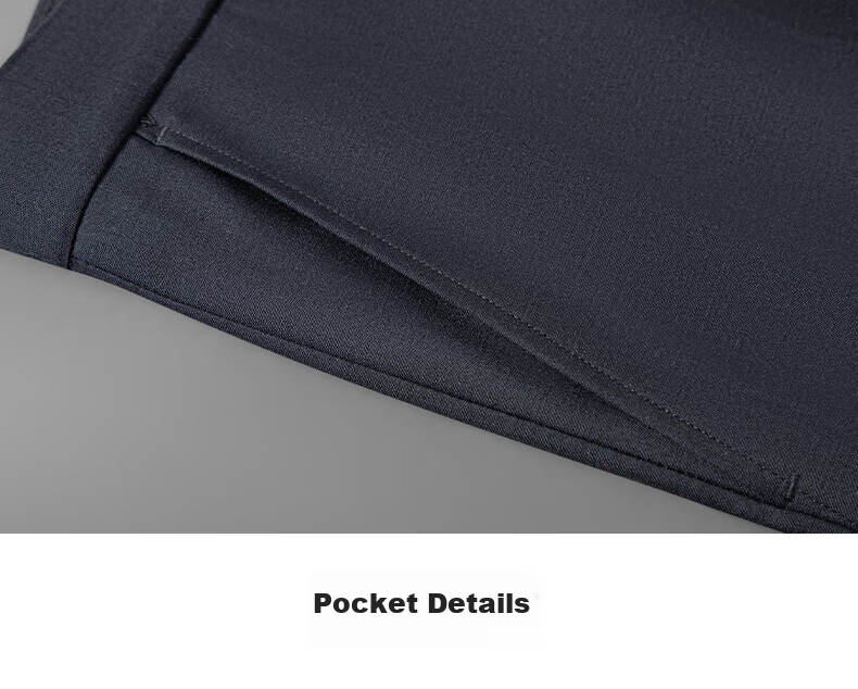 ROMON Men's Four-Season Business Casual Wrinkle-Resistant Dress Pants Black 34 23