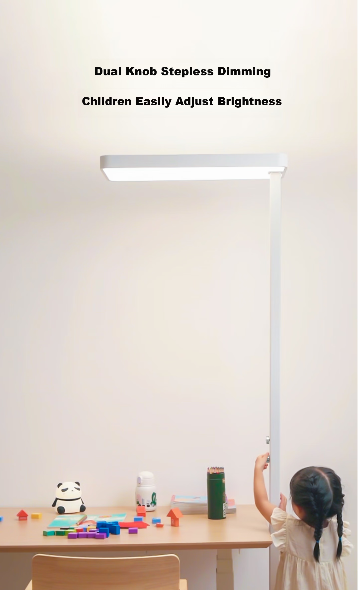 Jiandun Full Spectrum Eye Protection Study Floor Lamp Up and Down Light Purui Vertical Children's Study Eye Protection Floor Lamp 5