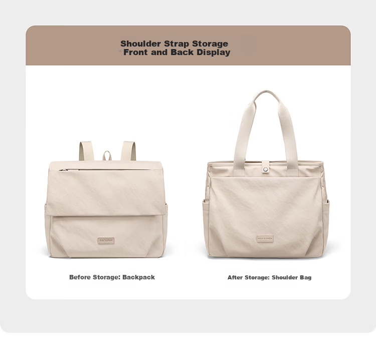 GOLF Casual Women's Backpack 14/16 Inch Laptop Bag Lightweight Shoulder Tote Travel Dual-Use School Bag 11