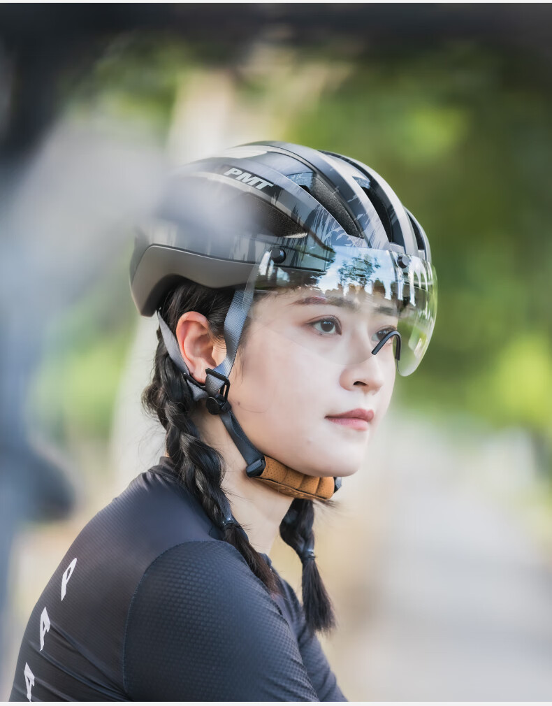 PMT Cycling Helmet for Men And Women, Mountain Bike Road Bike Magnetic Wind Goggles Helmet GOLF White M 14