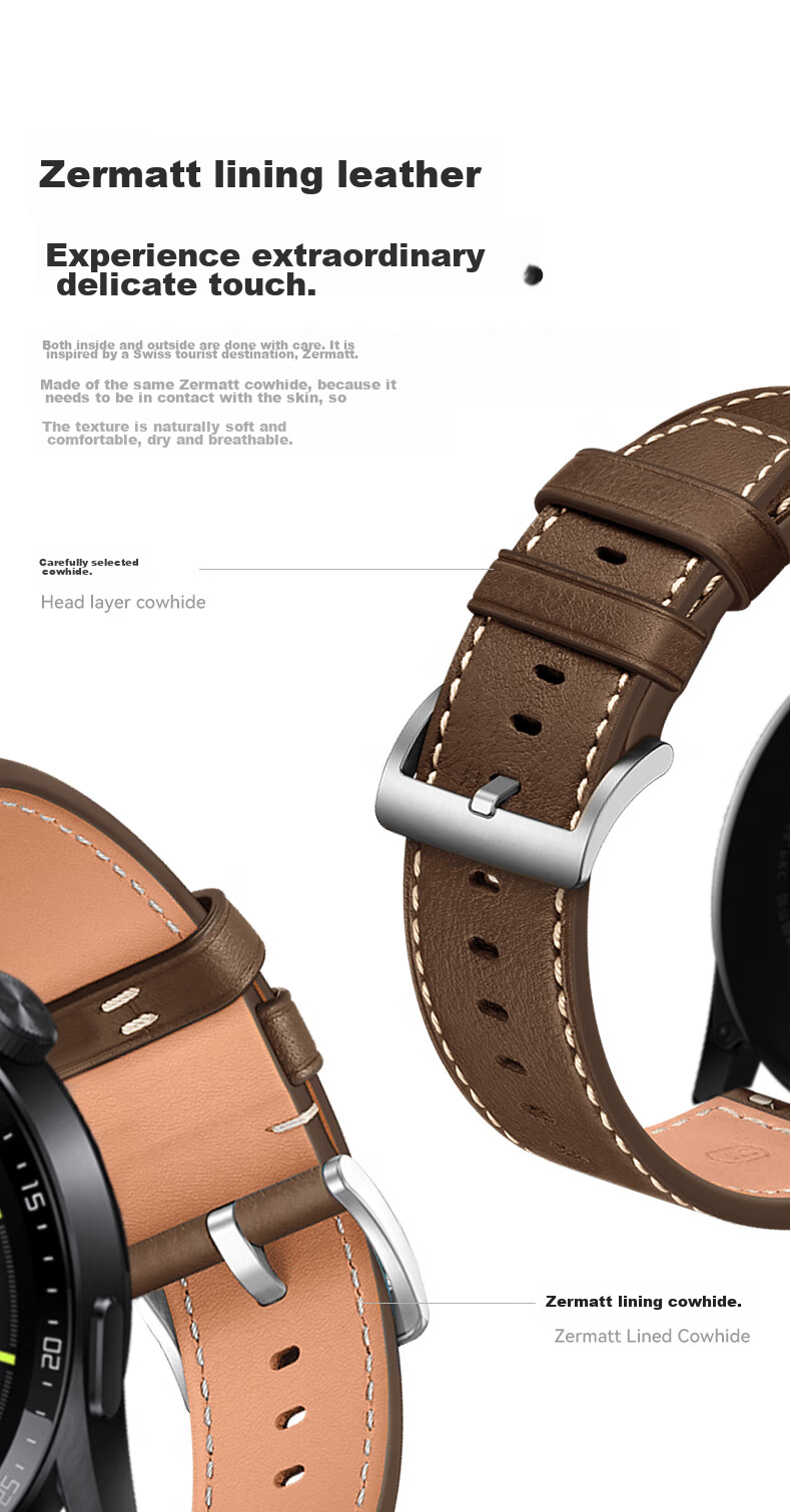 CangHua Leather Watch Strap Compatible with OPPO Watch X3/X2/X/XS/S2/4 Pro, OnePlus Watch 2, Small Calfskin Fashion Band, Brow 11