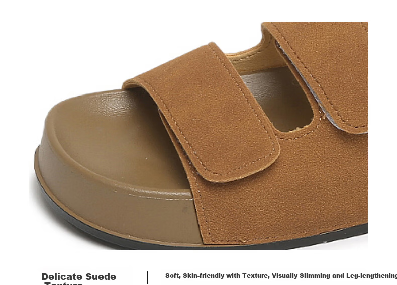 YUZHAOLIN Women's Birkenstock Style Summer Fashion Fairy Casual Thick Sole Slide Sandals 5