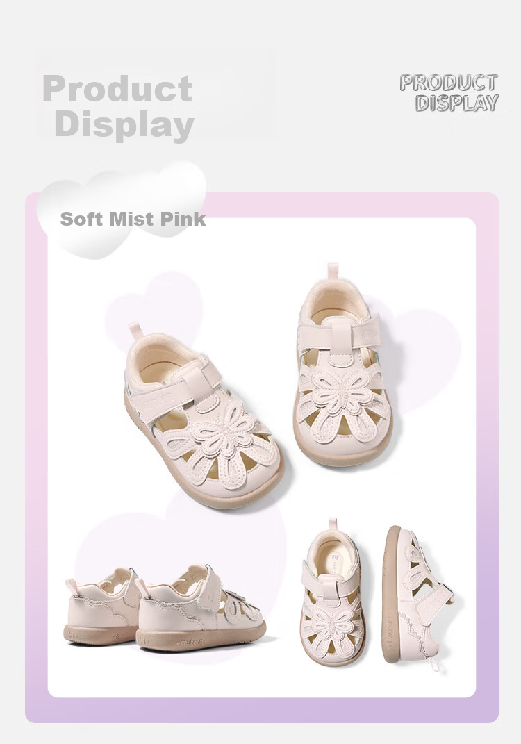 Mutong Toddler Girls Summer Sandals 26 Original Little Fairy Butterfly Princess Shoes Soft Sole Baby Walking Shoes Soft Mist Pink 23 35