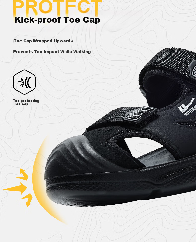 Warrior Men's Stream Hiking Sandals 2026 Summer New Outdoor Beach Water Shoes 1648 Black Size 39 8
