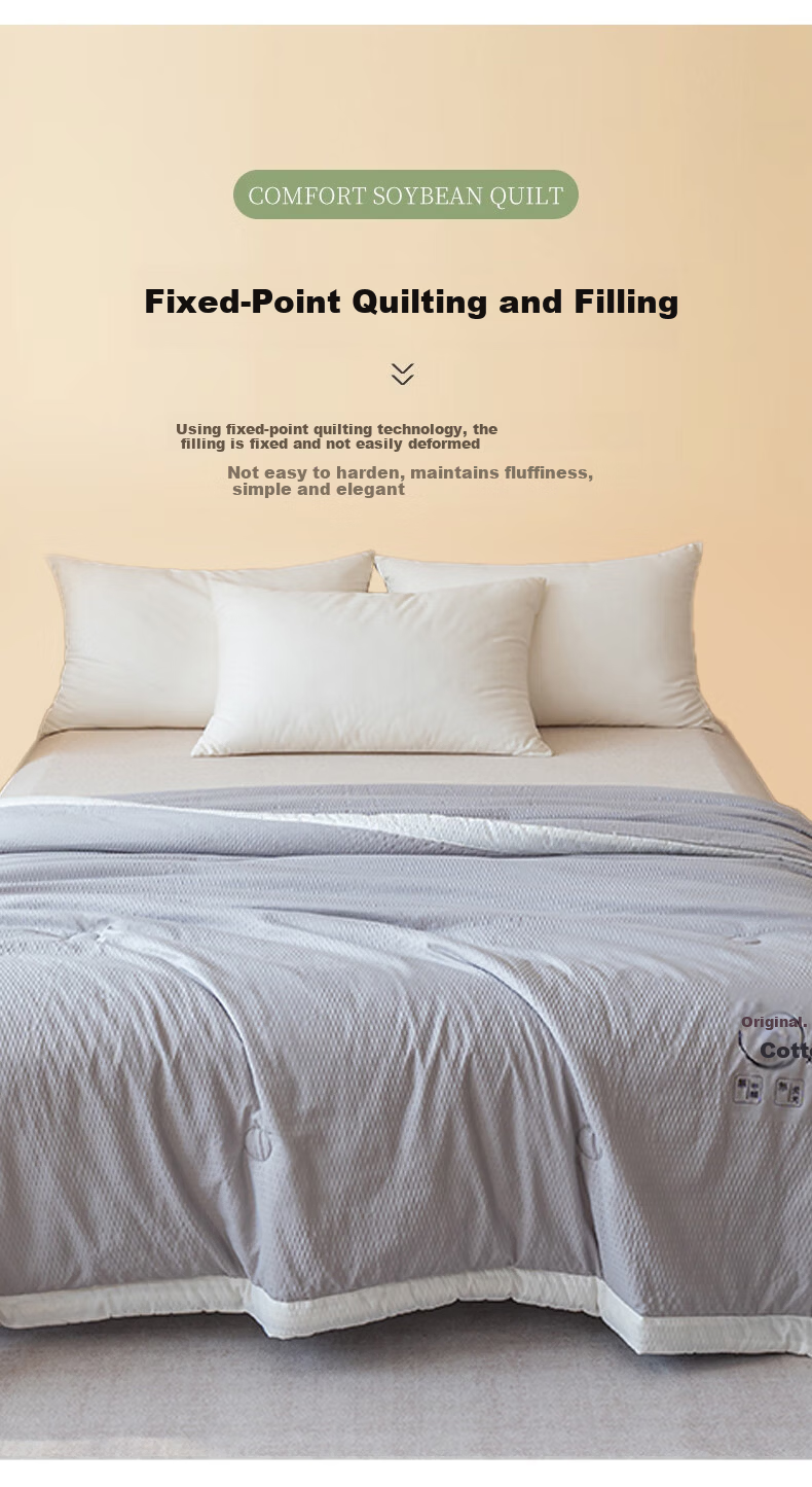 Yalu Class A Soy Fiber Quilt Air Conditioning Quilt Thin Comfort Breathable Quilt Core Gray 2x2.3m 9