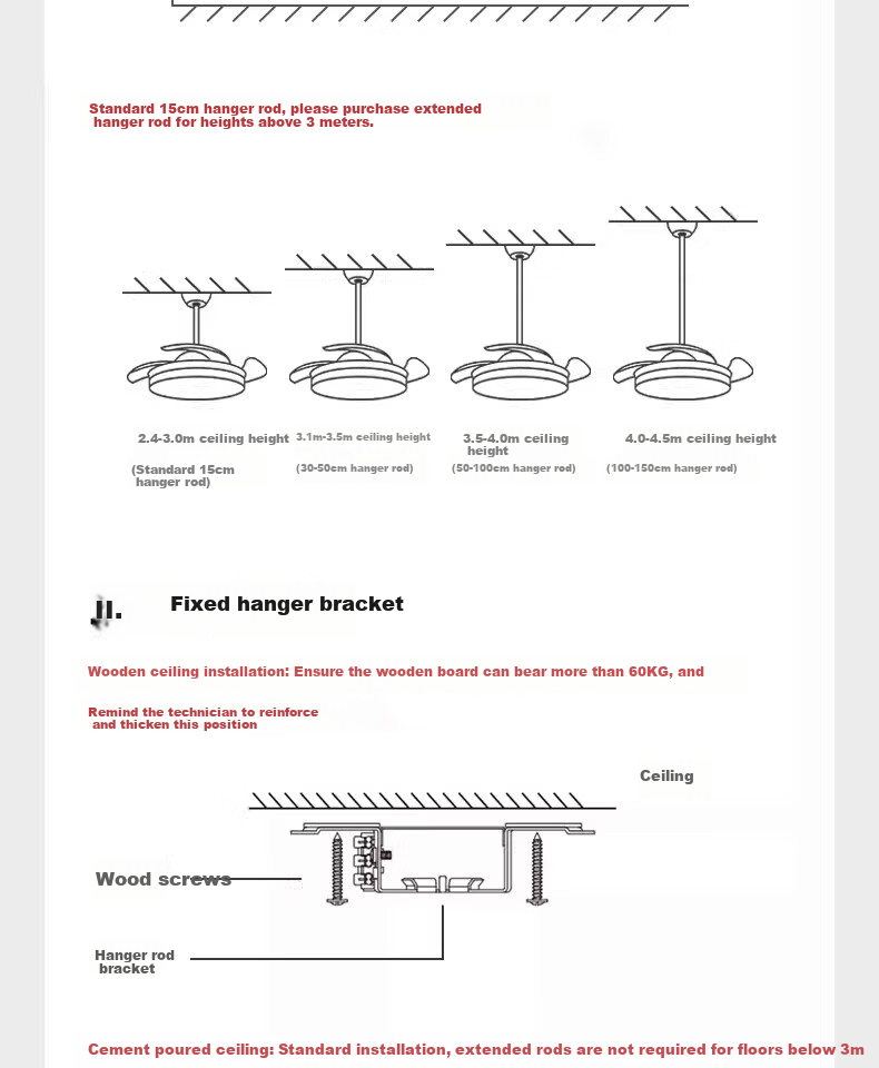 AUX Ceiling Fan Light Integrated Inverter High Wind Quiet Fan Lamp Living Room Ceiling Light 29