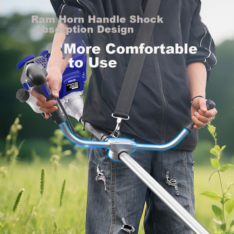 Bojie 9090C 1.5KW Gasoline Brush Cutter 2-Stroke Grass Trimmer Handheld Lawn Mower