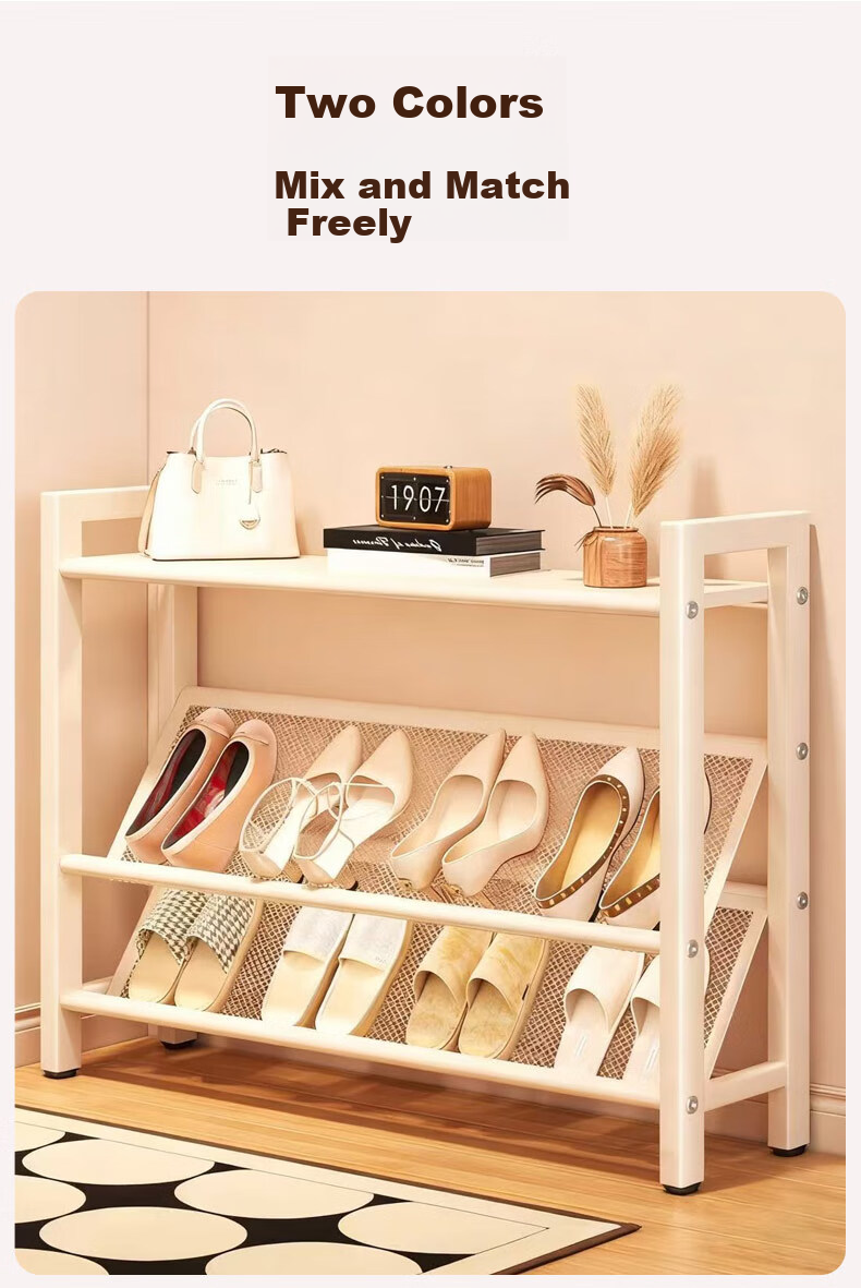 Yaoying Shoe Rack Home Multi-layer Foldable Shoe Cabinet Small Apartment Shoe Storage Organizer YJ23 Black 5 Layers 50cm 11