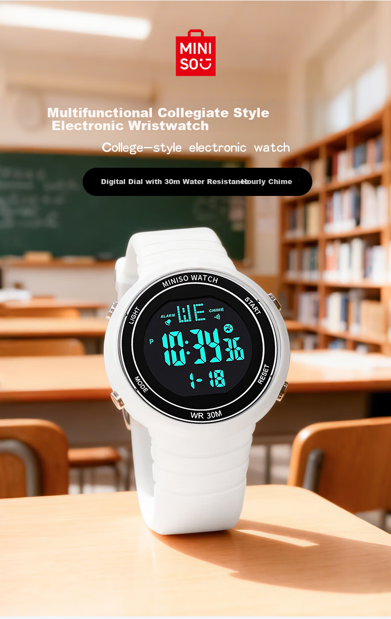MINISO Digital Watch for Men and Women, Students, Waterproof, Durable, Sports Watch for Children and Teens 2